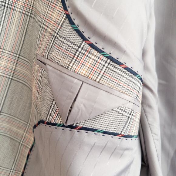 E.J. Samuel Plaid Single Breasted Blazer Size 42R NWT - Picture 10 of 13